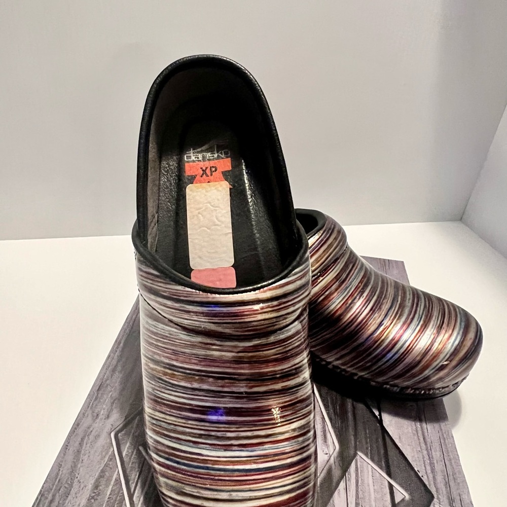 Dansko XP clogs like new multicolor striped